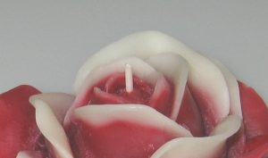 Wie macht man bunte Rosenkerzen? kerzenidee bunte rosen 5